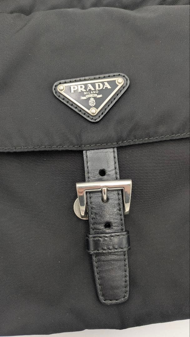PRADA プラダ ナイロン ショルダーバッグ ブラック 三角ロゴ 正規品