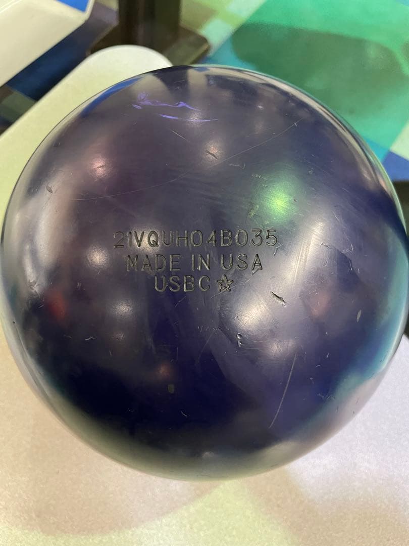 ＩＱナノツアー　パープル　STORM ボウリングボール　１５ポンド