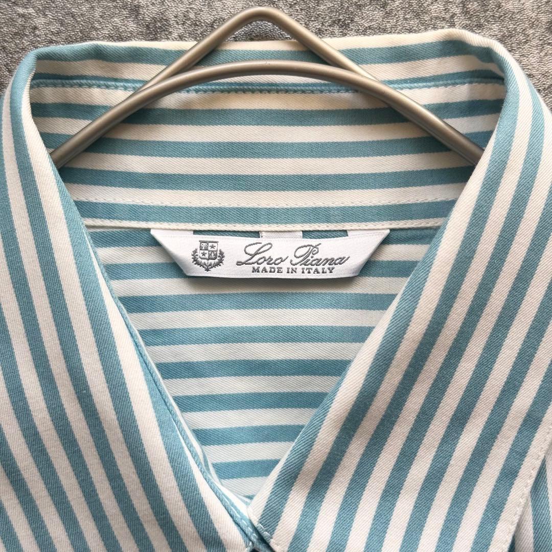 ロロピアーナ Loro Pianaストライプ 長袖シャツ ブラウス イタリア製