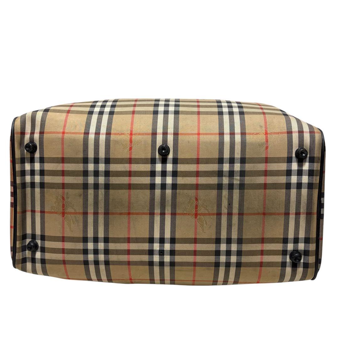 バーバリー　ボストンバッグ 大容量 ノバチェック　シャドーホース