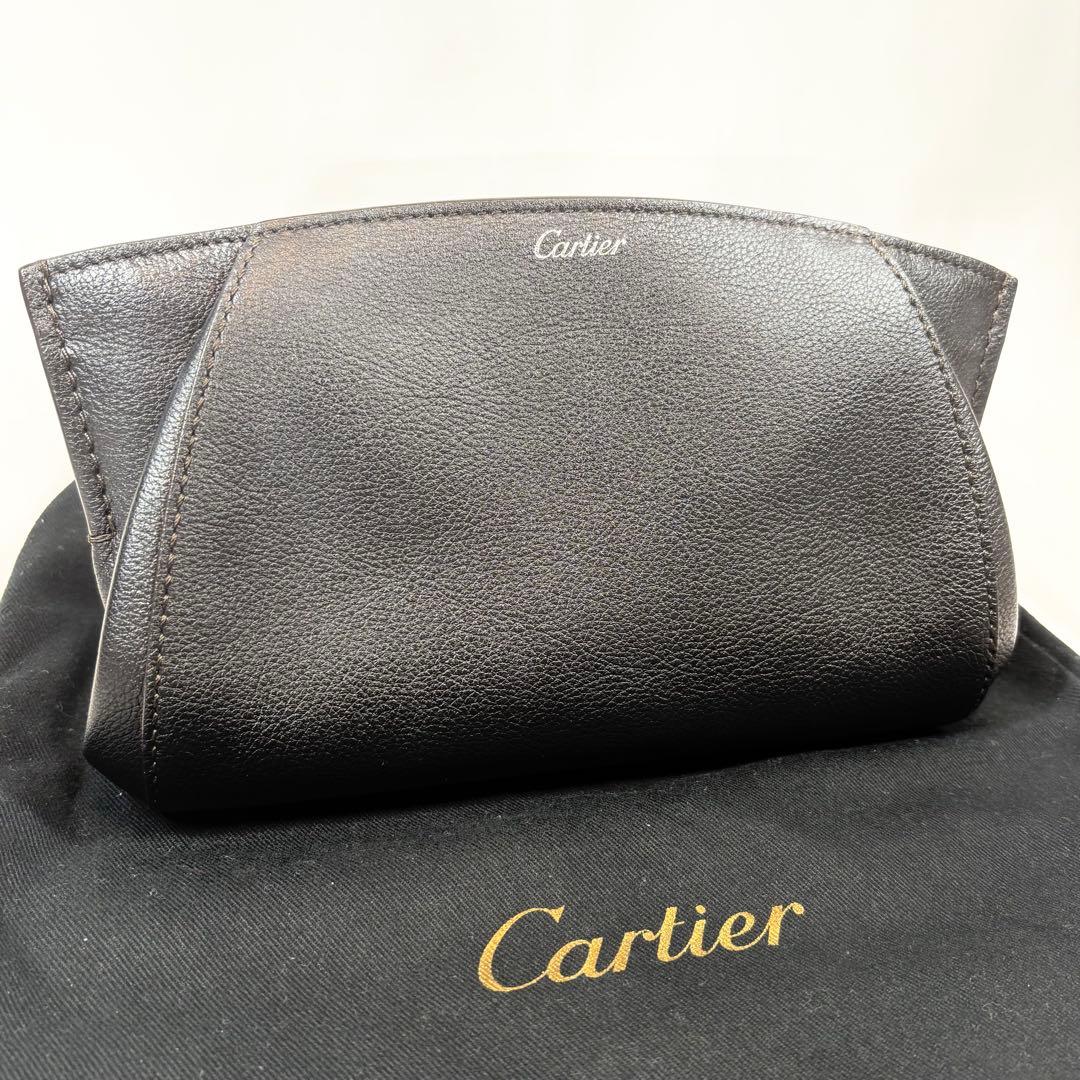 ✨極美品✨Cartier Cドゥカルティエ クラッチバッグ　黒　レディース