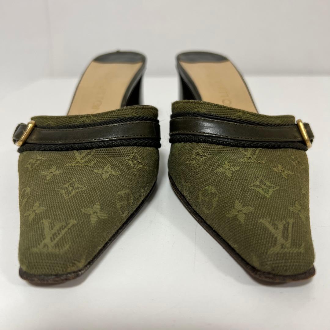 ルイヴィトン キャンバス モノグラムミニ ミュール 35 1/2 中古