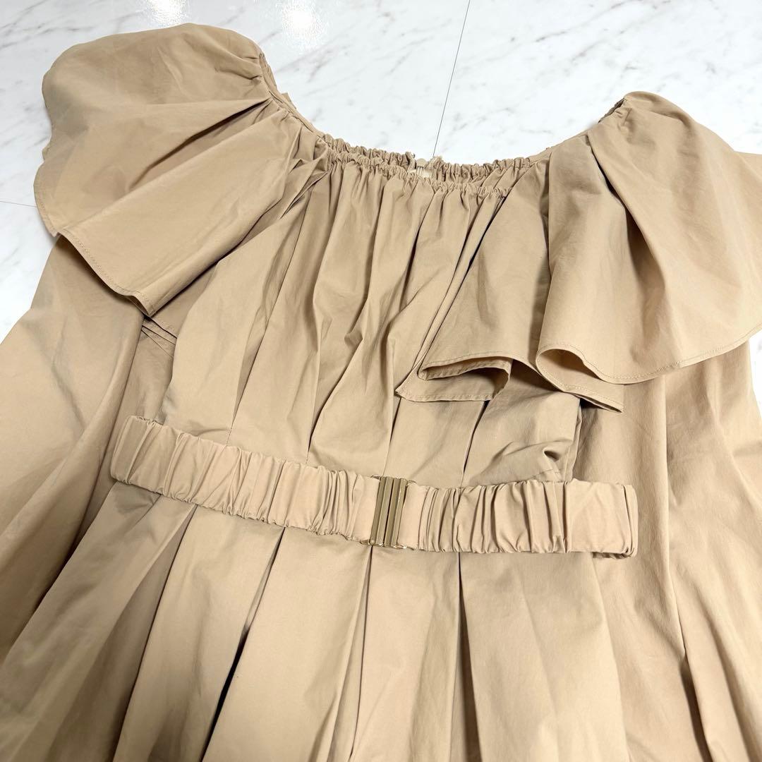 【新品未使用】グレースコンチネンタル フリル ショルダー ワンピース ロング