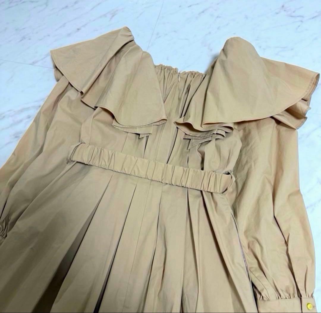 【新品未使用】グレースコンチネンタル フリル ショルダー ワンピース ロング