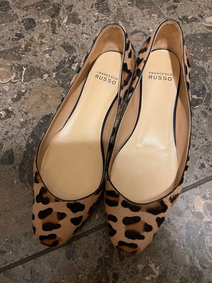 FRANCESCO RUSSO フランチェスコルッソ レオパードフラット