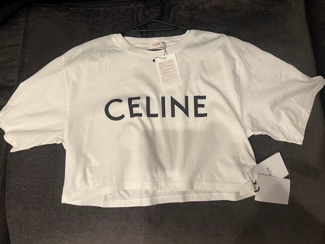 CELINE クロップドTシャツ ホワイト