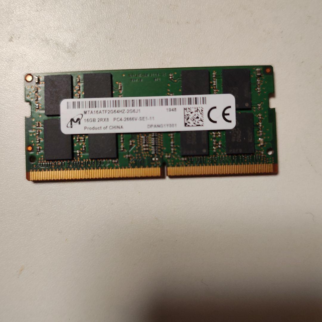 Micron 16GB DDR4 SO-DIMM ノート用メモリー