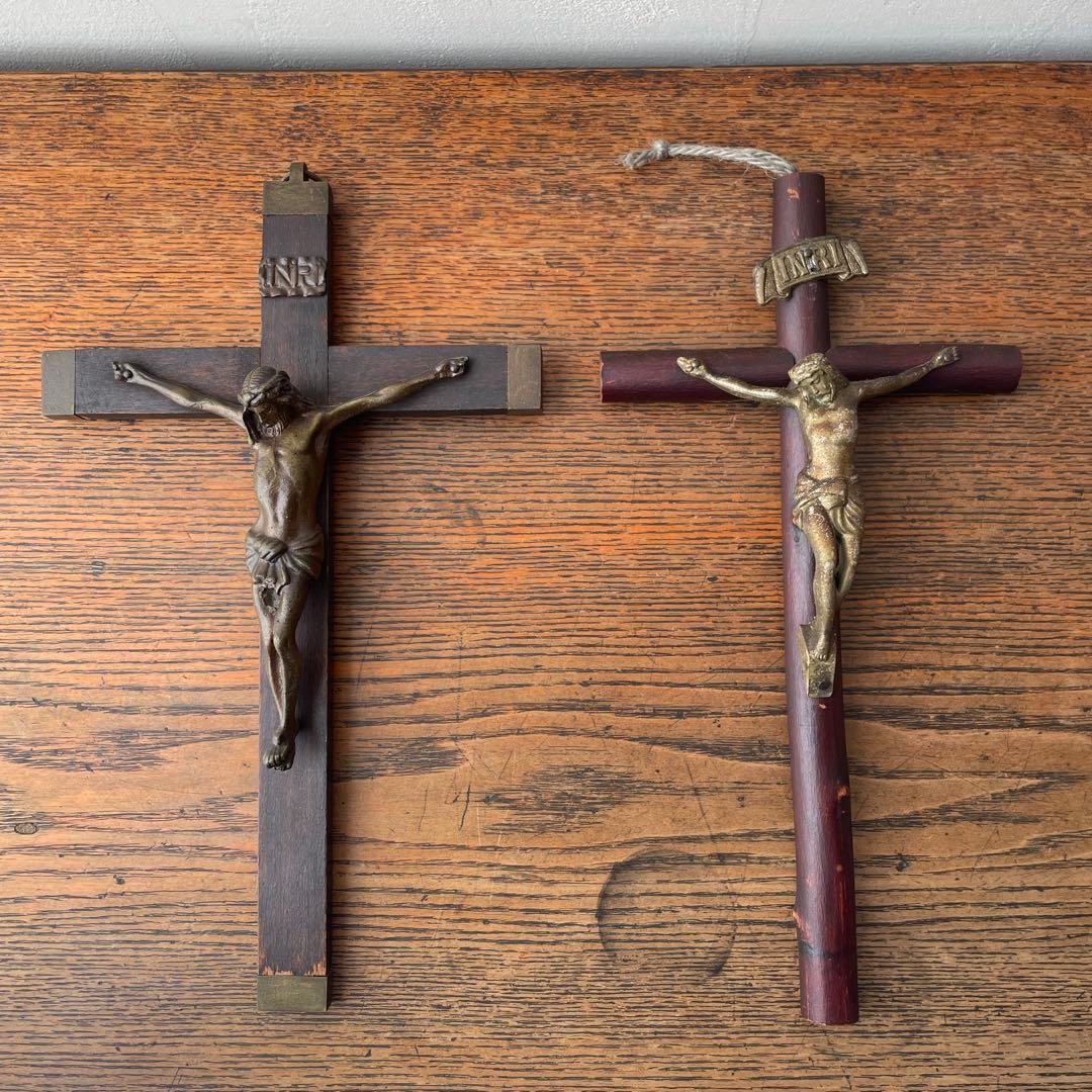 木製　十字架 イエス像　ヴィンテージ