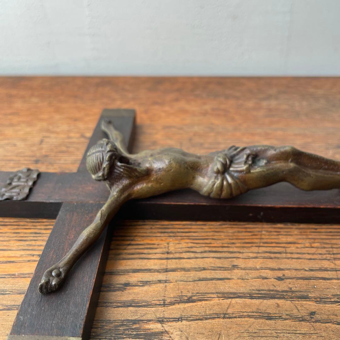 木製　十字架 イエス像　ヴィンテージ