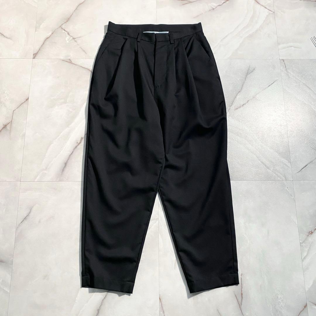 A16474 美品 ドゥルカマラ よそいきオーバータックパンツ サルエル 黒 0