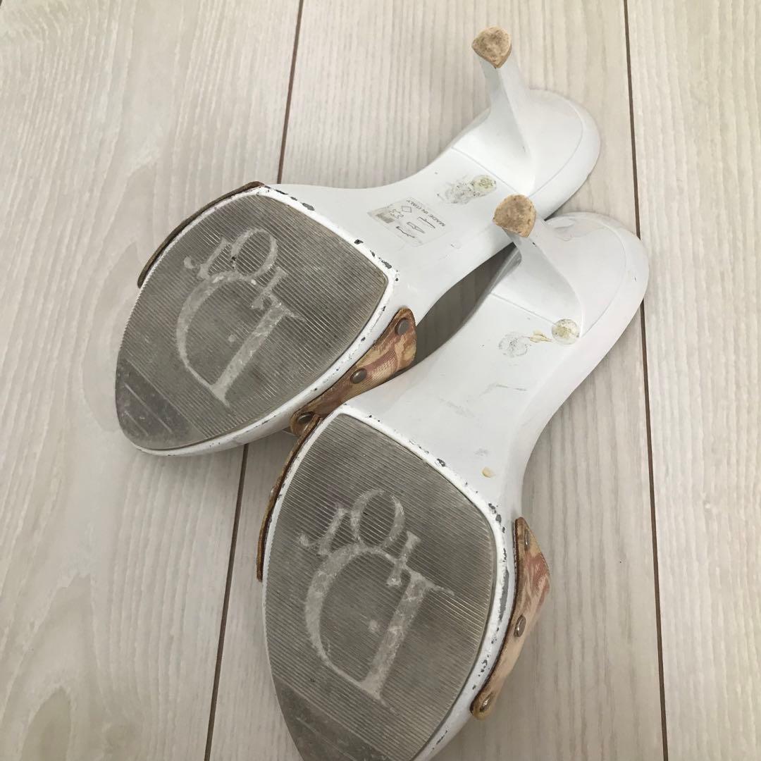 クリスチャンディオール ピンクトロッター ヒールサンダル 38