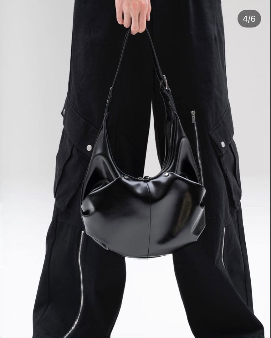 Jent Louis ブラック ショルダーバッグ