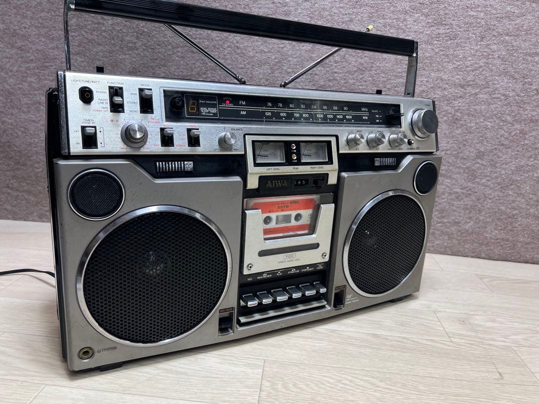 希少AIWAラジカセ CS-80 昭和レトロ ラジカセ 中古動作品 ビンテージ