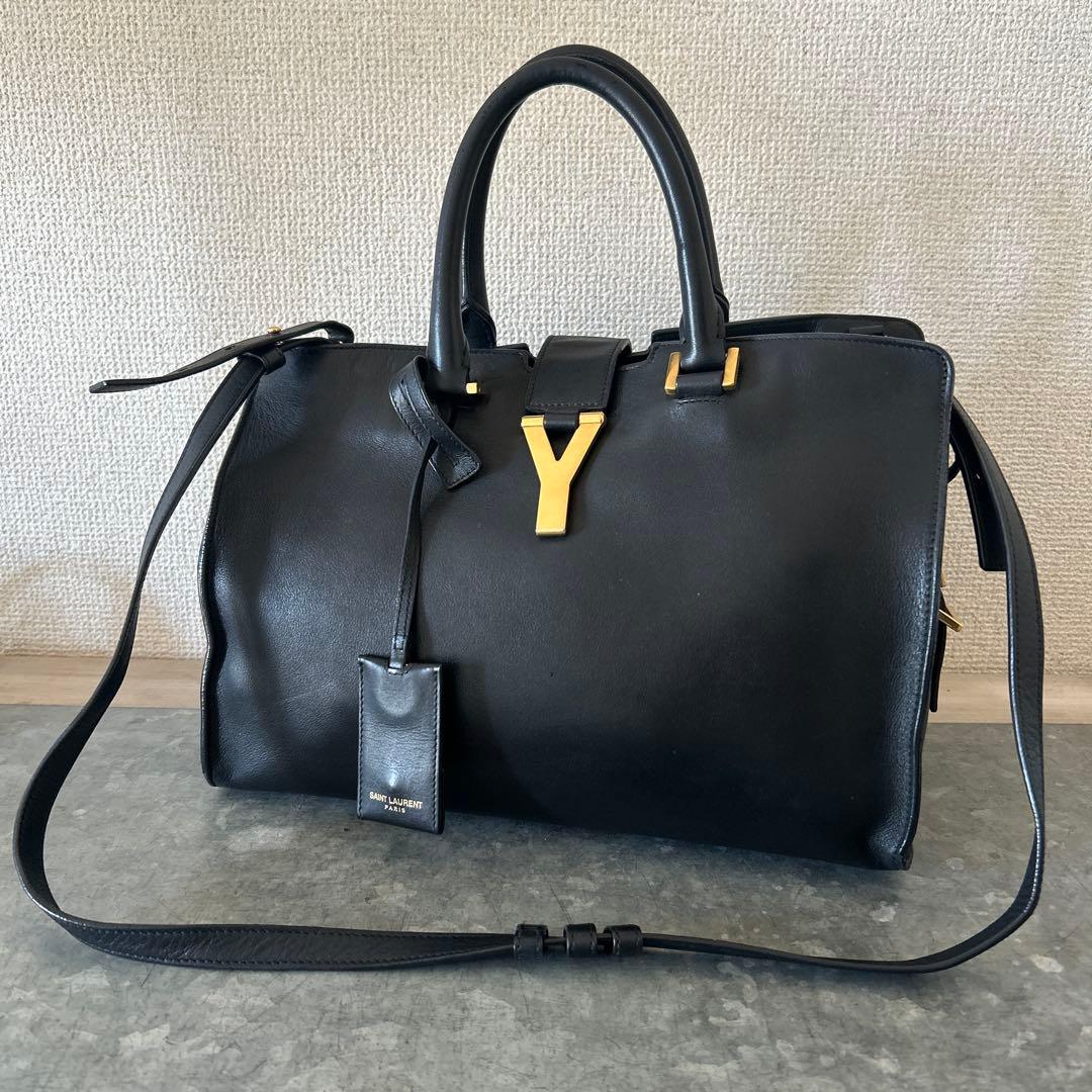 サンローランパリ　プチカバス　ハンドバッグ　2WAYショルダー　ブラック