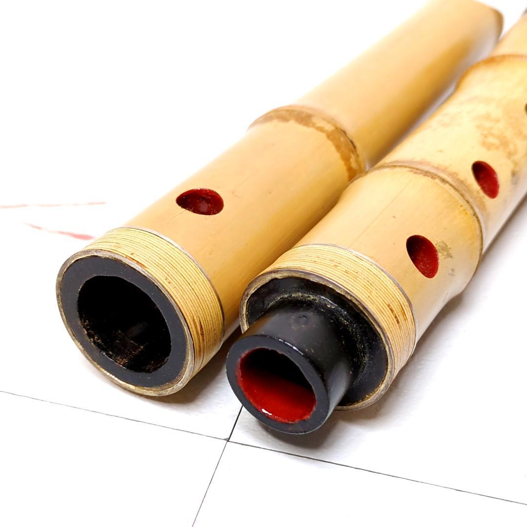 尺八 一朝 在銘 5穴 1尺7寸 約51cm 2印