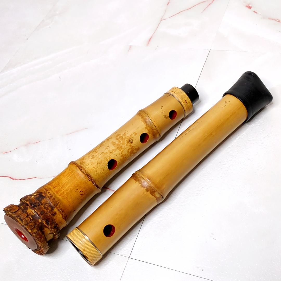 尺八 一朝 在銘 5穴 1尺7寸 約51cm 2印