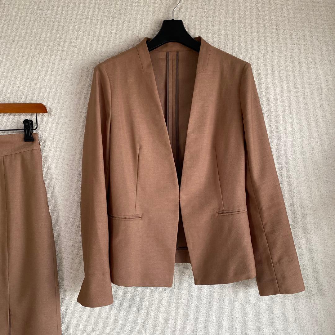 グリーンレーベル Vカラー ノーカラー スーツ 上38下40 W72 DMW