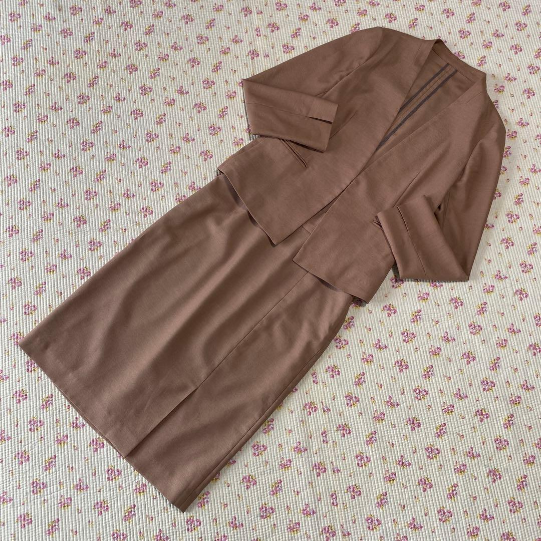 グリーンレーベル Vカラー ノーカラー スーツ 上38下40 W72 DMW