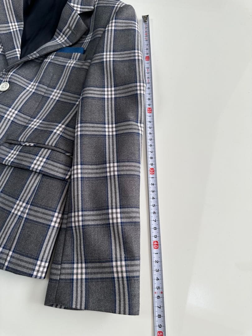 【値下げ！】CHOPIN★ショパン　スーツセット グレー×ブルーチェック 130