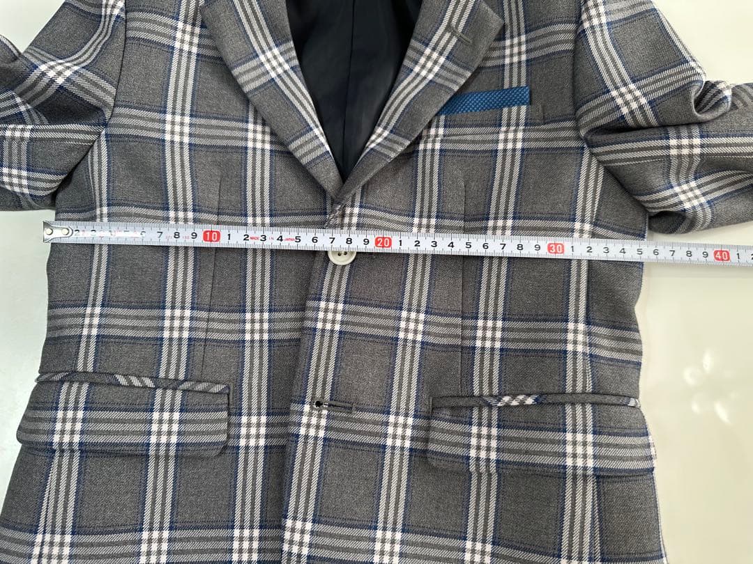 【値下げ！】CHOPIN★ショパン　スーツセット グレー×ブルーチェック 130