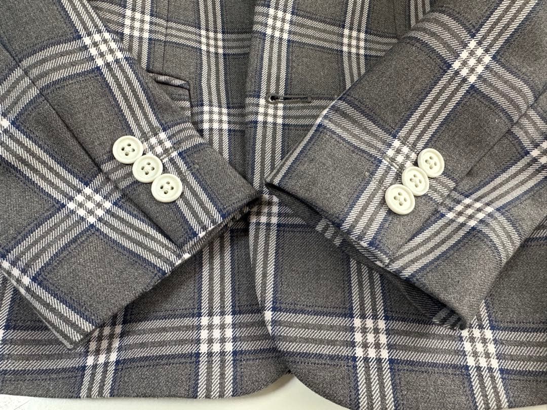 【値下げ！】CHOPIN★ショパン　スーツセット グレー×ブルーチェック 130