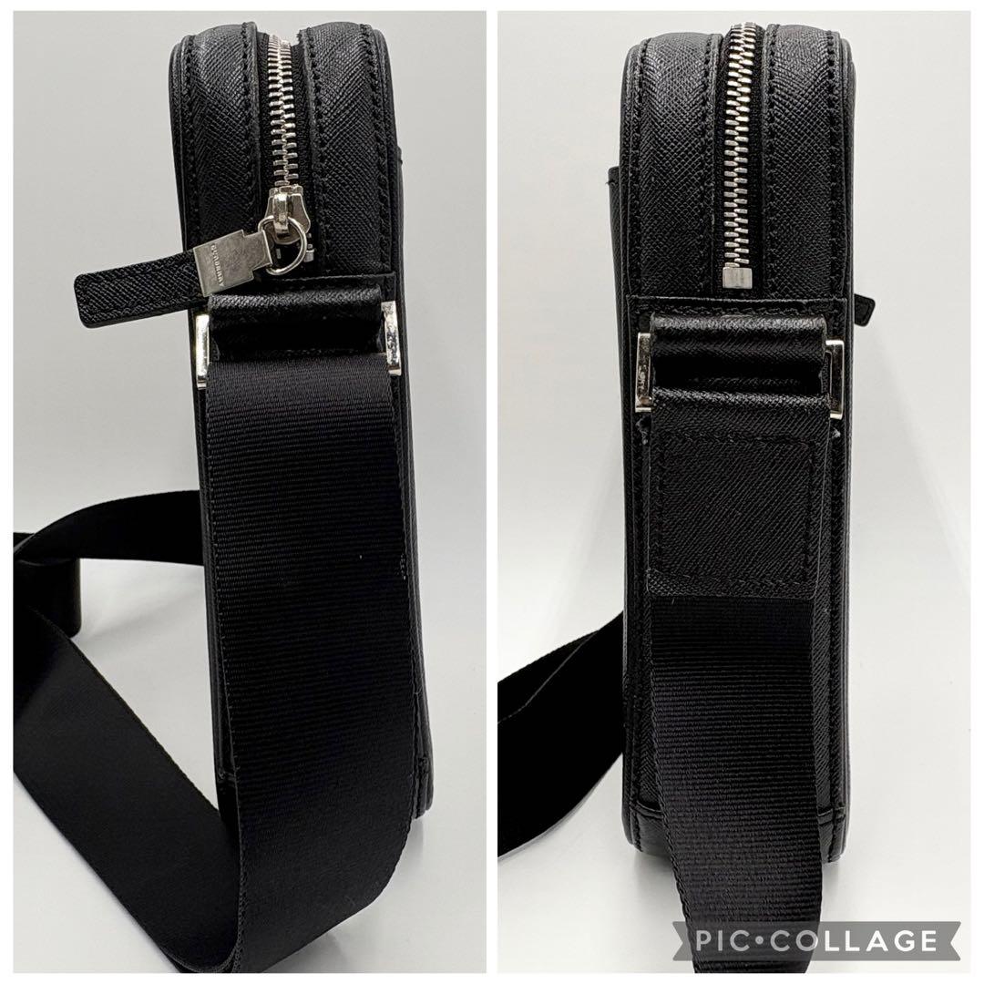 BURBERRYバーバリー オールレザー サフィアーノ ショルダーバッグ ロゴ