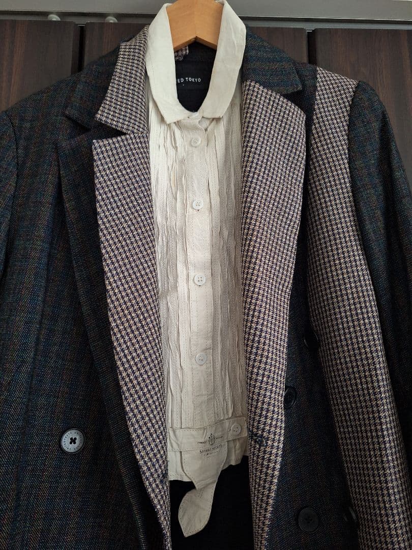 ドレスシャツ風　Leatherベスト　SHARE SPIRIT