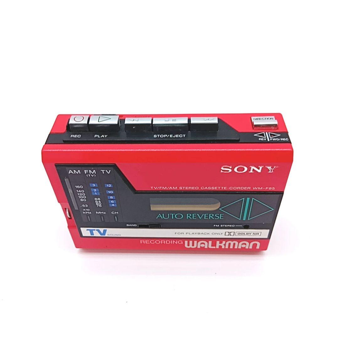 希少品 SONY WM-F85 WALKMAN カセットウォークマン レッド