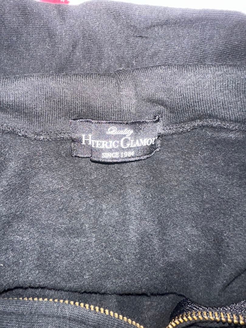 HYSTERIC GLAMOUR ジップアップパーカー ブラック