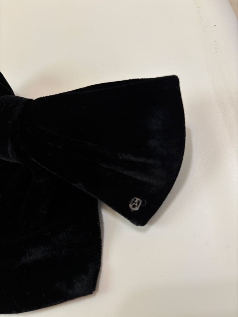 アレクサンドルドゥパリ　黒　ベルベットリボンヘアアクセサリー