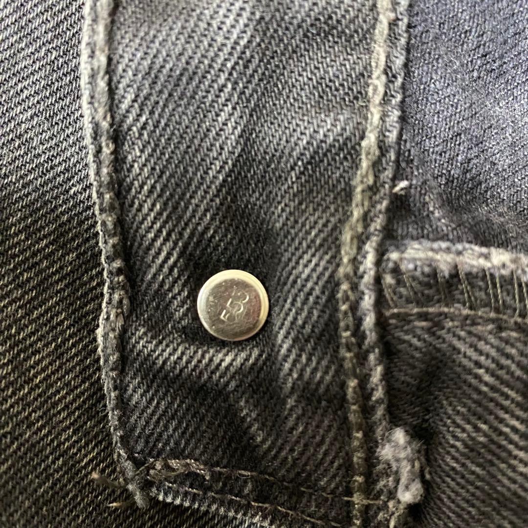 ギ*隊様 90'sUSA製リーバイス 501 ストレート ブラックデニム ジーン