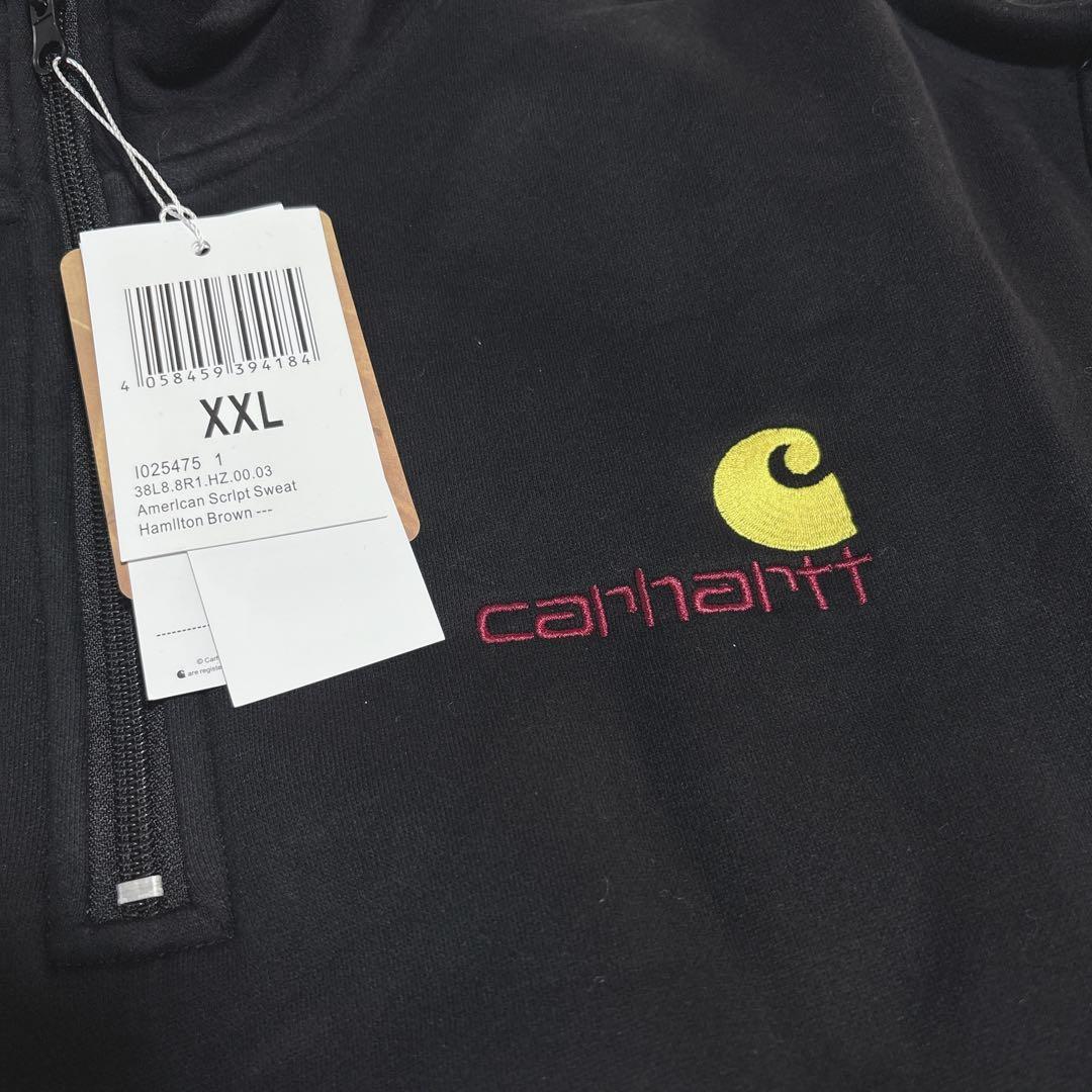【新品タグ付】 Carhartt ハーフジップ XXL ブラック トレーナー