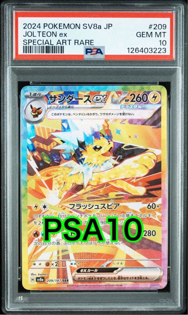 【最高評価PSA10】 テラスタルフェスex サンダースex SAR