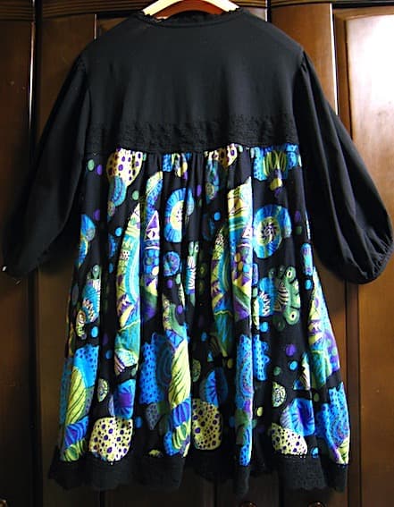 トクコプルミエヴォル☆新同品！貝の世界♪　異素材ミックス パフスリチュニック☆