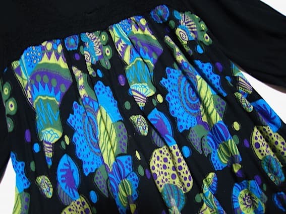 トクコプルミエヴォル☆新同品！貝の世界♪　異素材ミックス パフスリチュニック☆