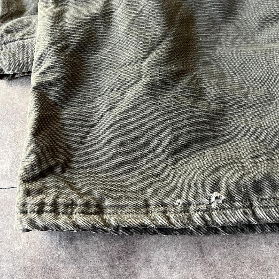 80s WORK HORSE ダックジャケット キルティング 緑 XL A677