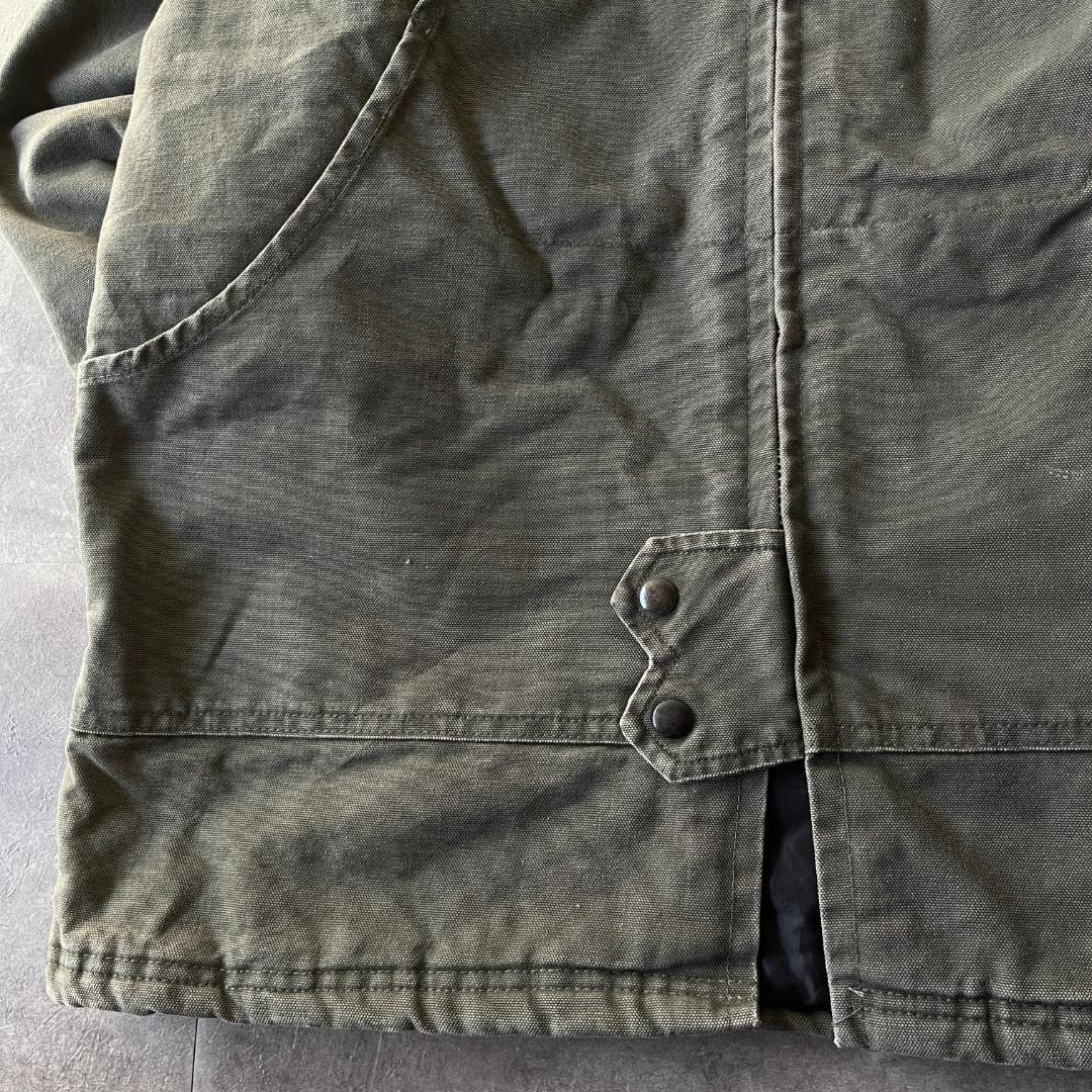 80s WORK HORSE ダックジャケット キルティング 緑 XL A677