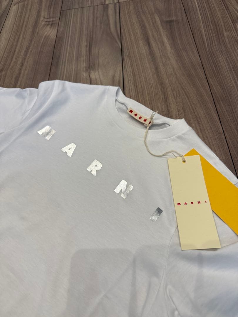 MARNI ホワイト 12yearサイズ ロゴTシャツ 半袖