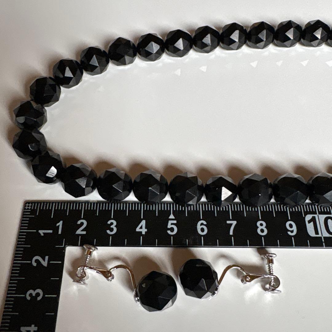 ジェット　ネックレスイヤリングセット