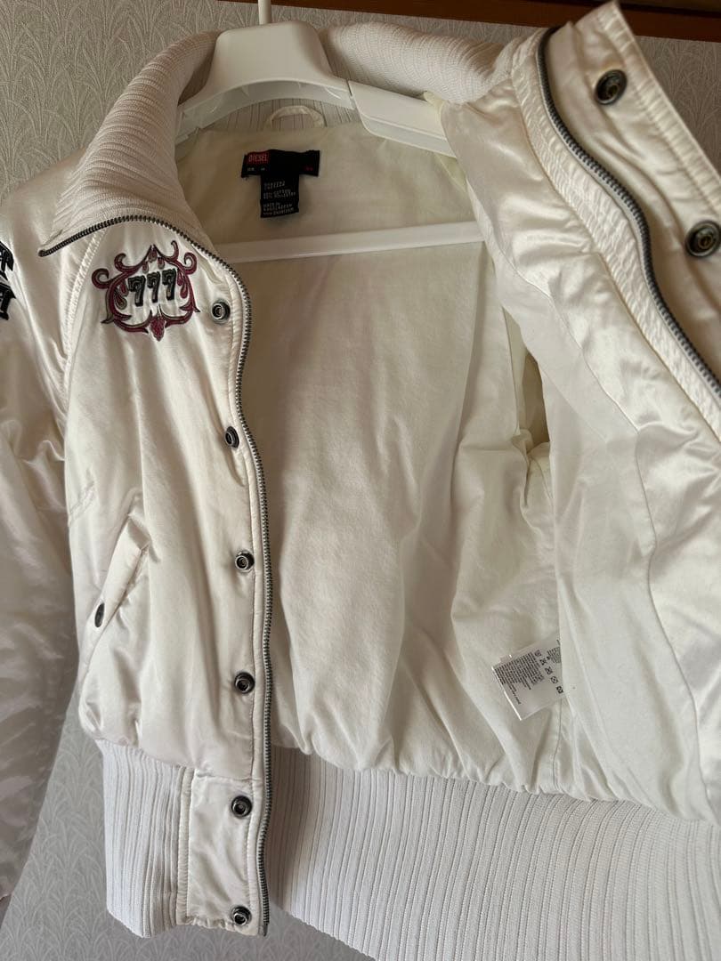 DIESEL Mサイズ(小さめ)スカジャン風サテンジャケット/刺繍/訳あり/レア