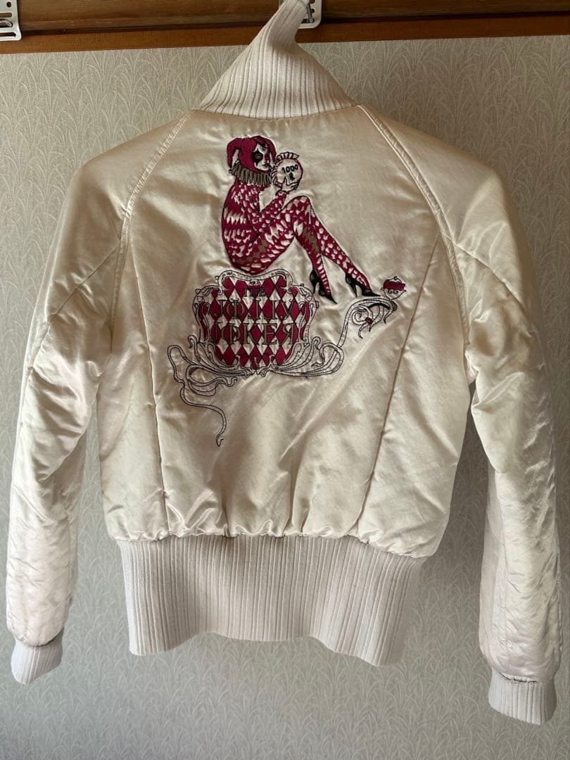 DIESEL Mサイズ(小さめ)スカジャン風サテンジャケット/刺繍/訳あり/レア