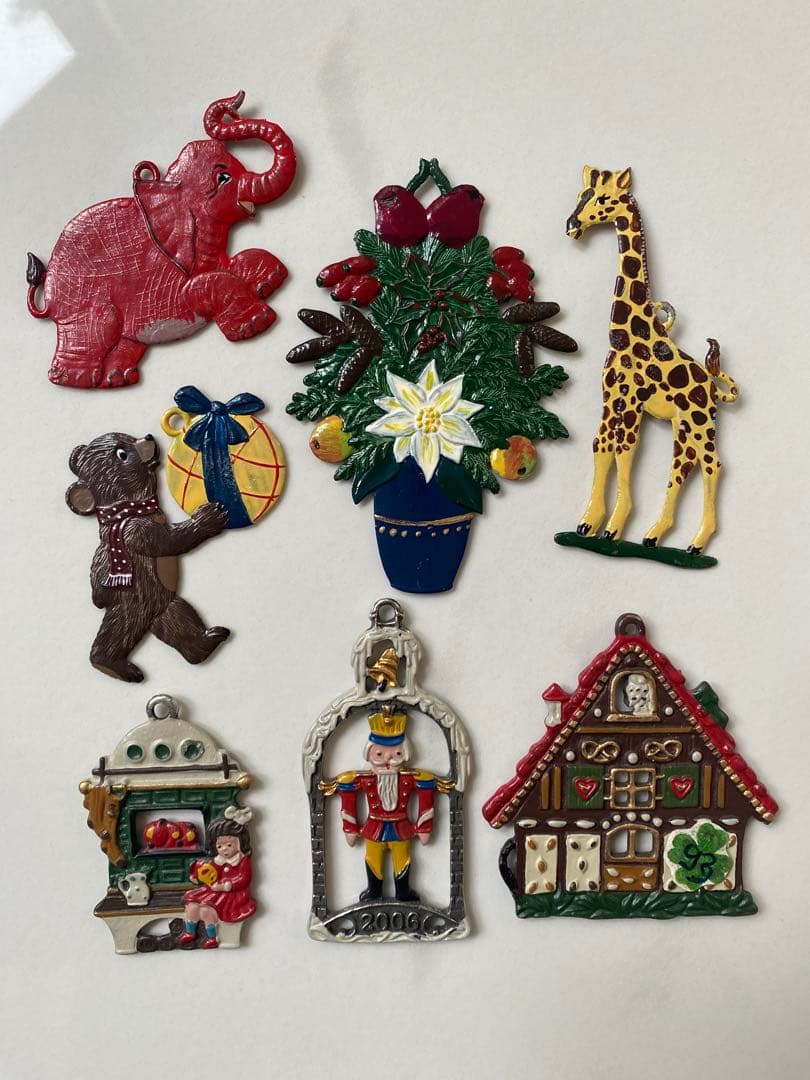 ドイツ　錫飾り　オーナメント　７点まとめ売り