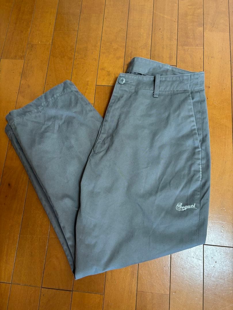 sequel ワークパンツ　チノパン　グレー　L シークエル　weekend