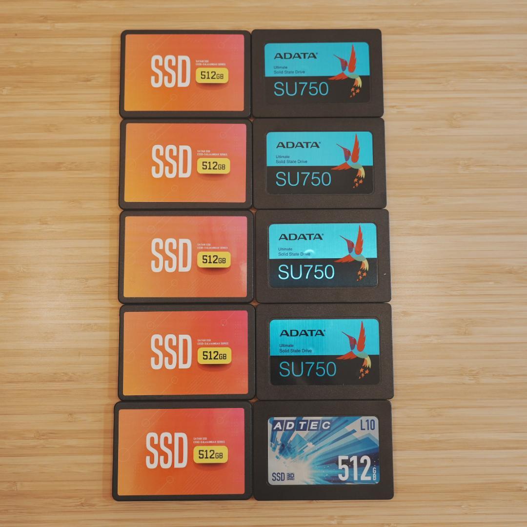 SATA SSD 512GB×10台