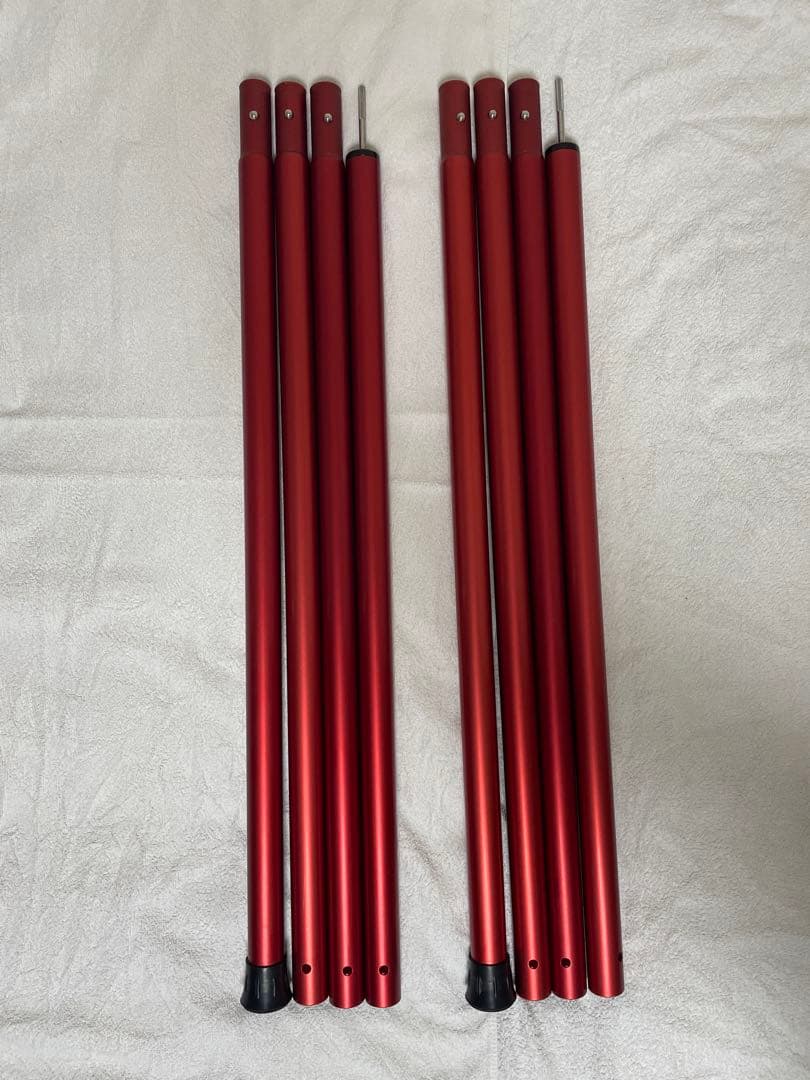 ※81　おまけ付【中古品】ウイングポールレッド280×2本／スノーピーク