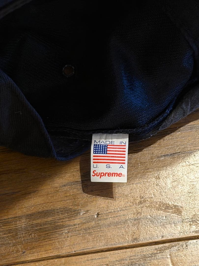 Supreme ネイビー 5パネルキャップ