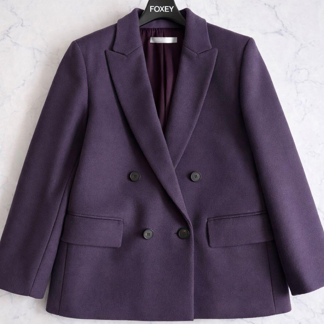 未使用級 23AW 定価8.3万 セオリーリュクス テーラード ジャケット 紫