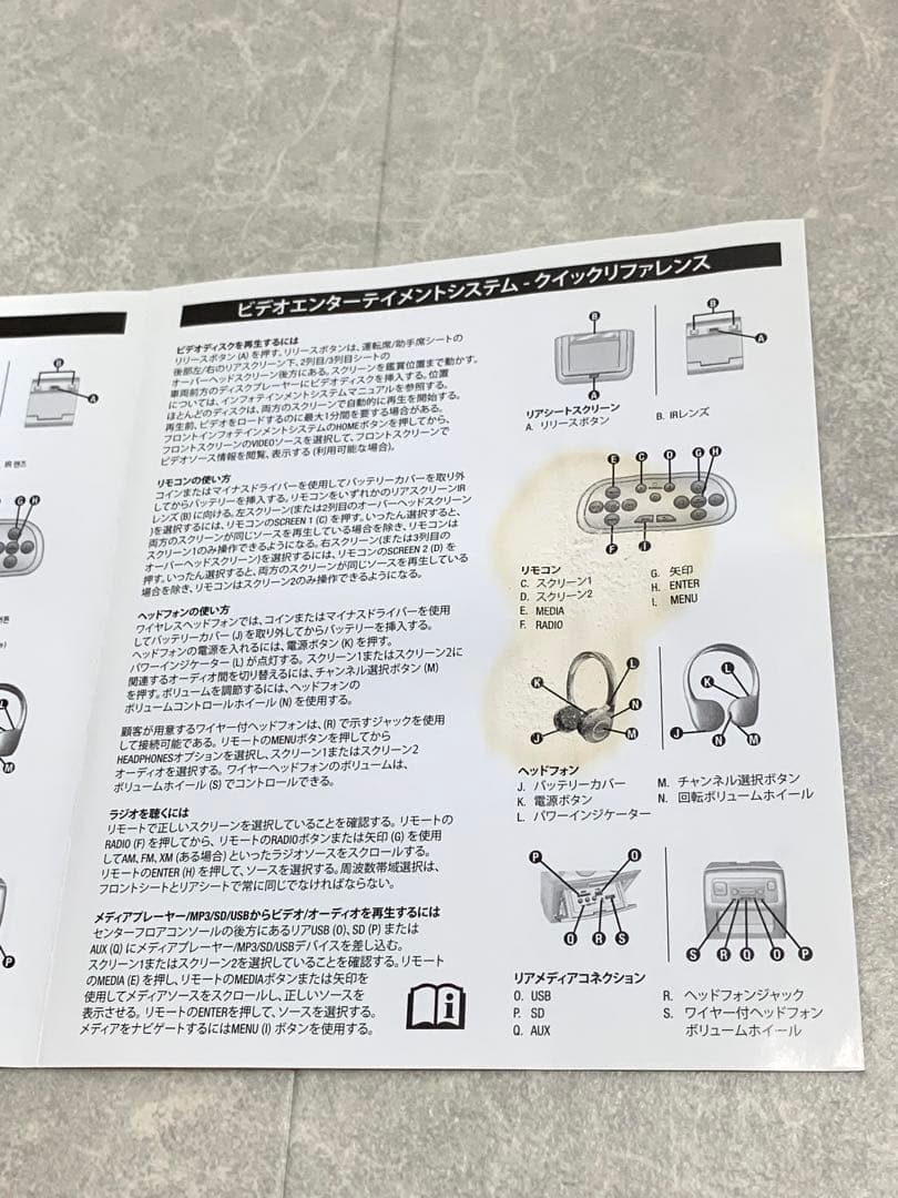 Cadillac ワイヤレスヘッドホン 2台 リモコンセット 23140631