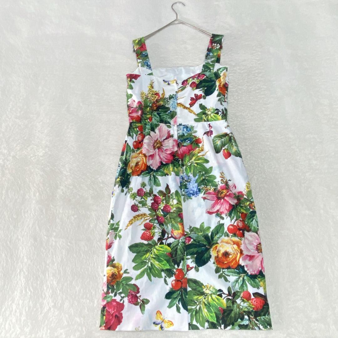 DE0021【ドルチェアンドガッバーナ】ワンピース【40】タイト 花柄 訳アリ