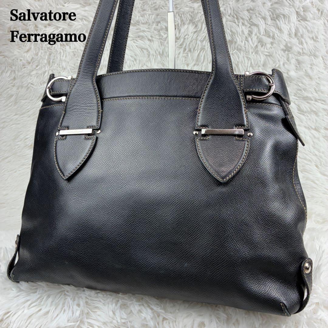 美品✨サルヴァトーレフェラガモ ビジネス トートバッグ レザー ガンチーニ